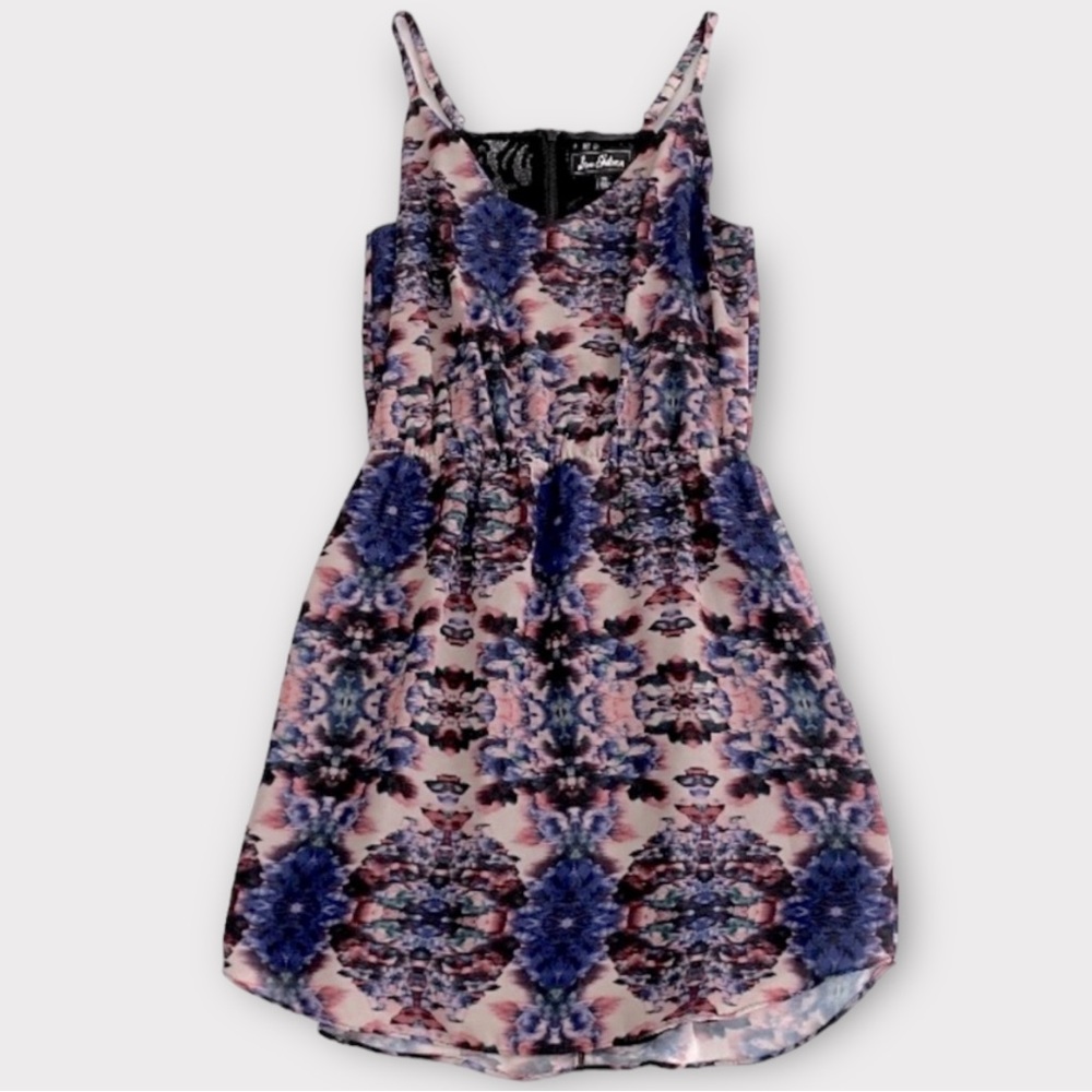 Sam Edelman Women Belinda Dress XS A Line Kaleidoscope Abstract Lace Panel Artsy